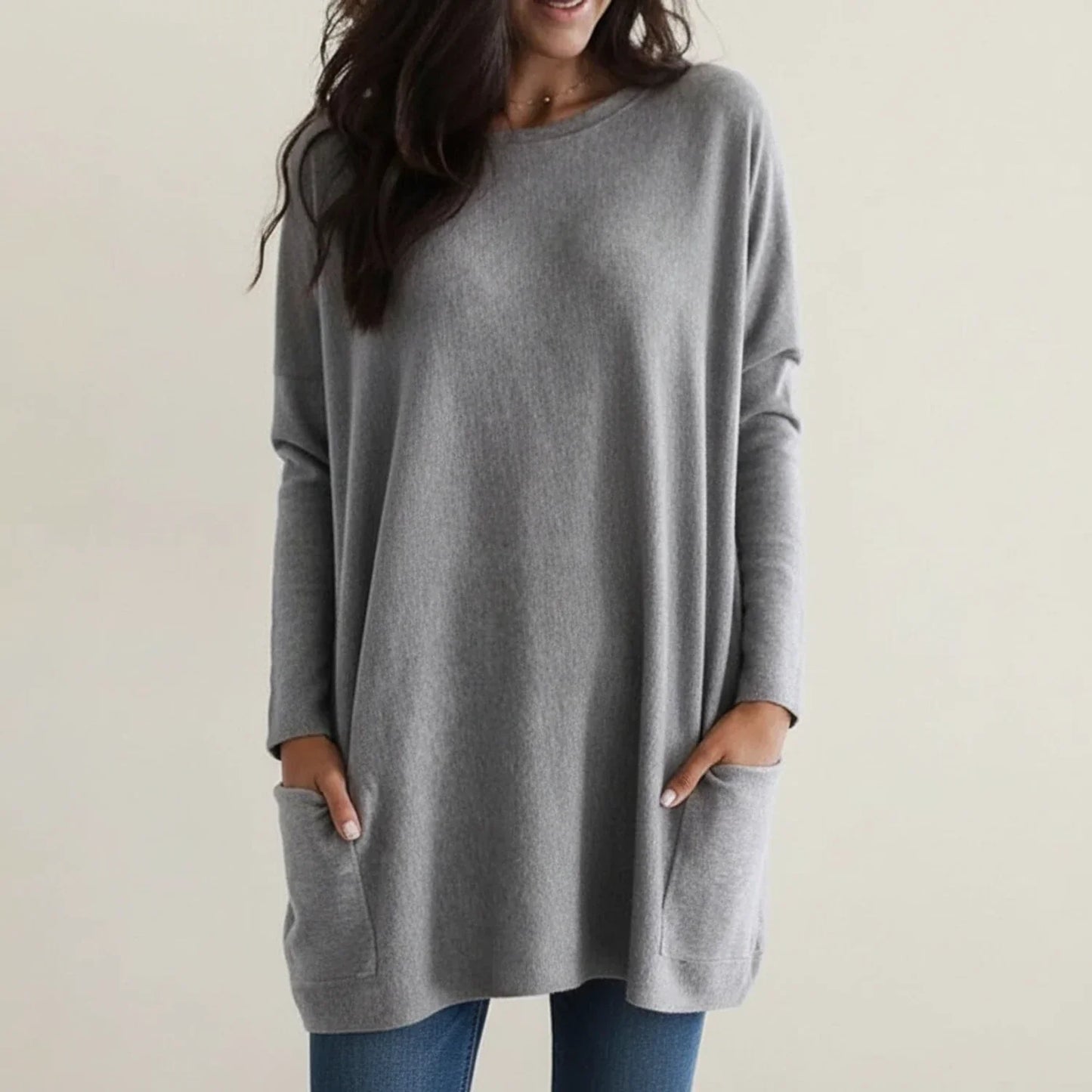 Relaxed Fit Women's Spring Long Sleeve Blouse Top