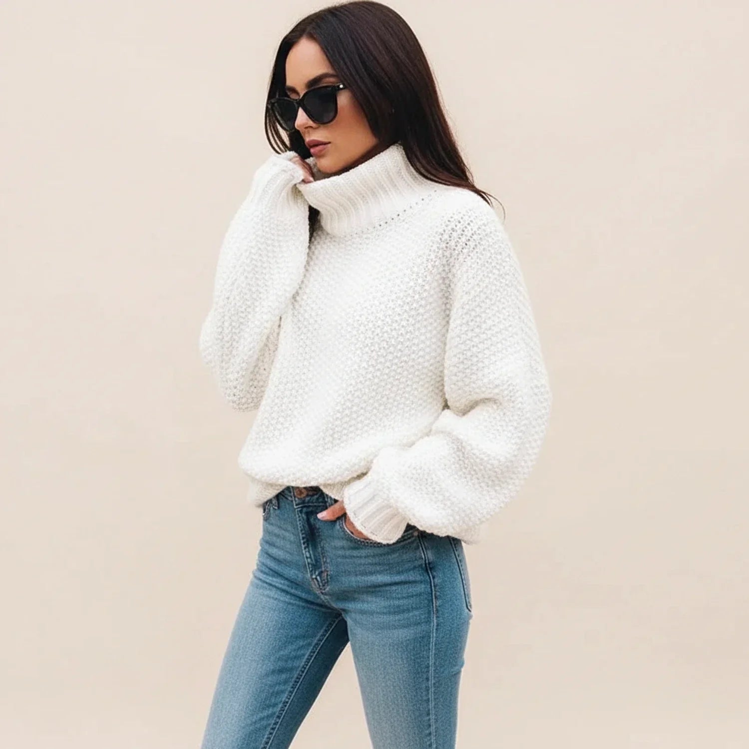 Dakota | Women's Lightweight Crew Neck Pullover Sweater - VibreMode