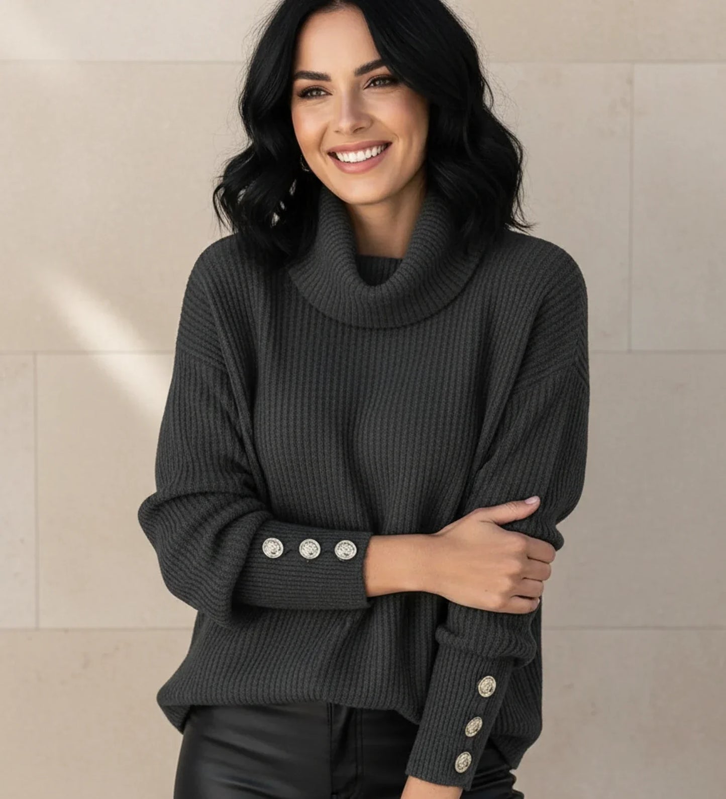 Relaxed Fit Women's Spring Crew Neck Sweater