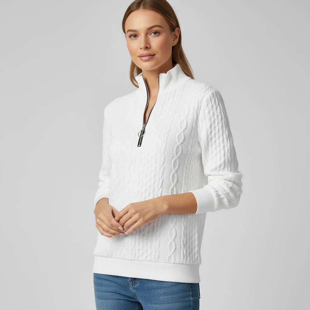 Soft Women's Spring Crew Neck Sweater - VibreMode