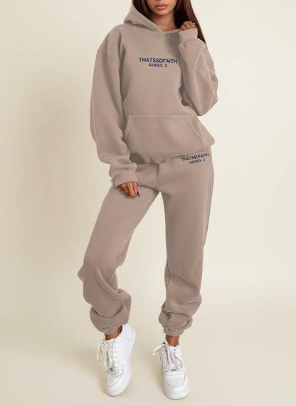 Cozy Fleece Hoodie Jogger Suit