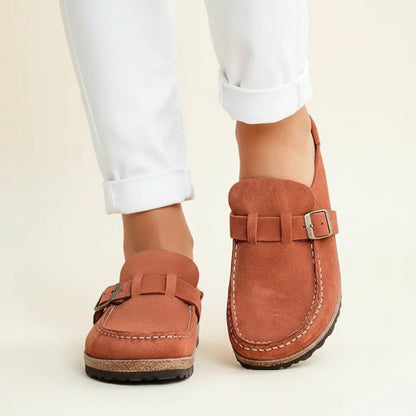 Women's Orthopedic Mules Chunky Sole Slip-On Moc Toe