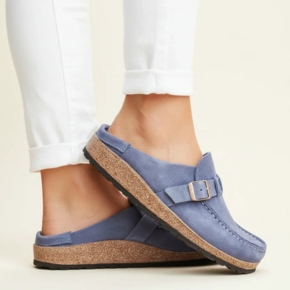 Women's Orthopedic Mules Chunky Sole Slip-On Moc Toe