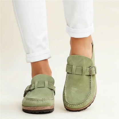 Women's Orthopedic Mules Chunky Sole Slip-On Moc Toe