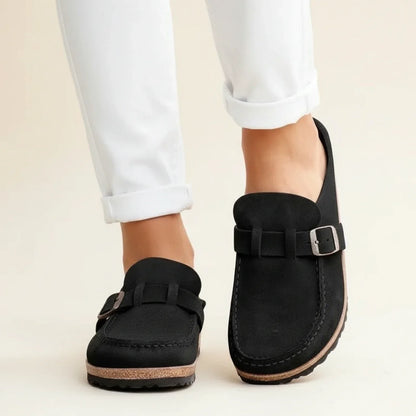 Women's Orthopedic Mules Chunky Sole Slip-On Moc Toe
