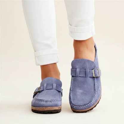 Women's Orthopedic Mules Chunky Sole Slip-On Moc Toe