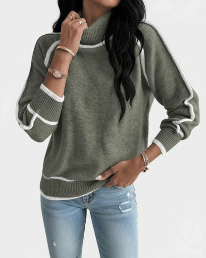 Lauren | Lightweight Women's Crew Neck Knit Sweater - VibreMode