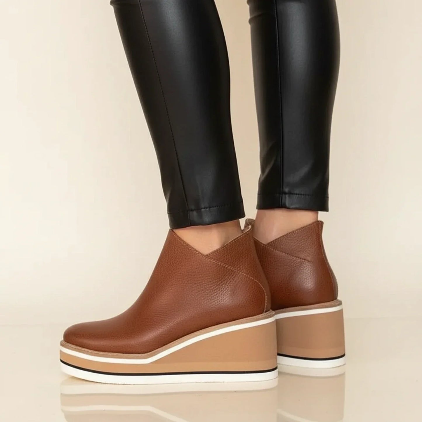 Women's Platform Wedge Ankle Boots Comfortable