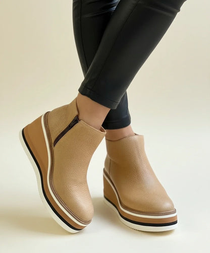 Women's Platform Wedge Ankle Boots Comfortable