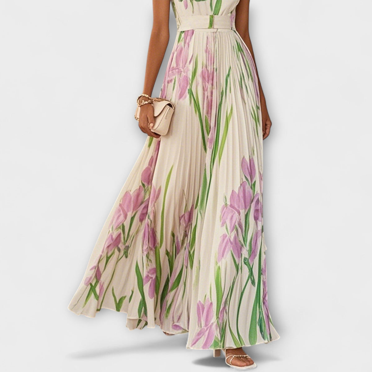 womens-floral-polyester-maxi-dress-with-square-neck-and-belt-7