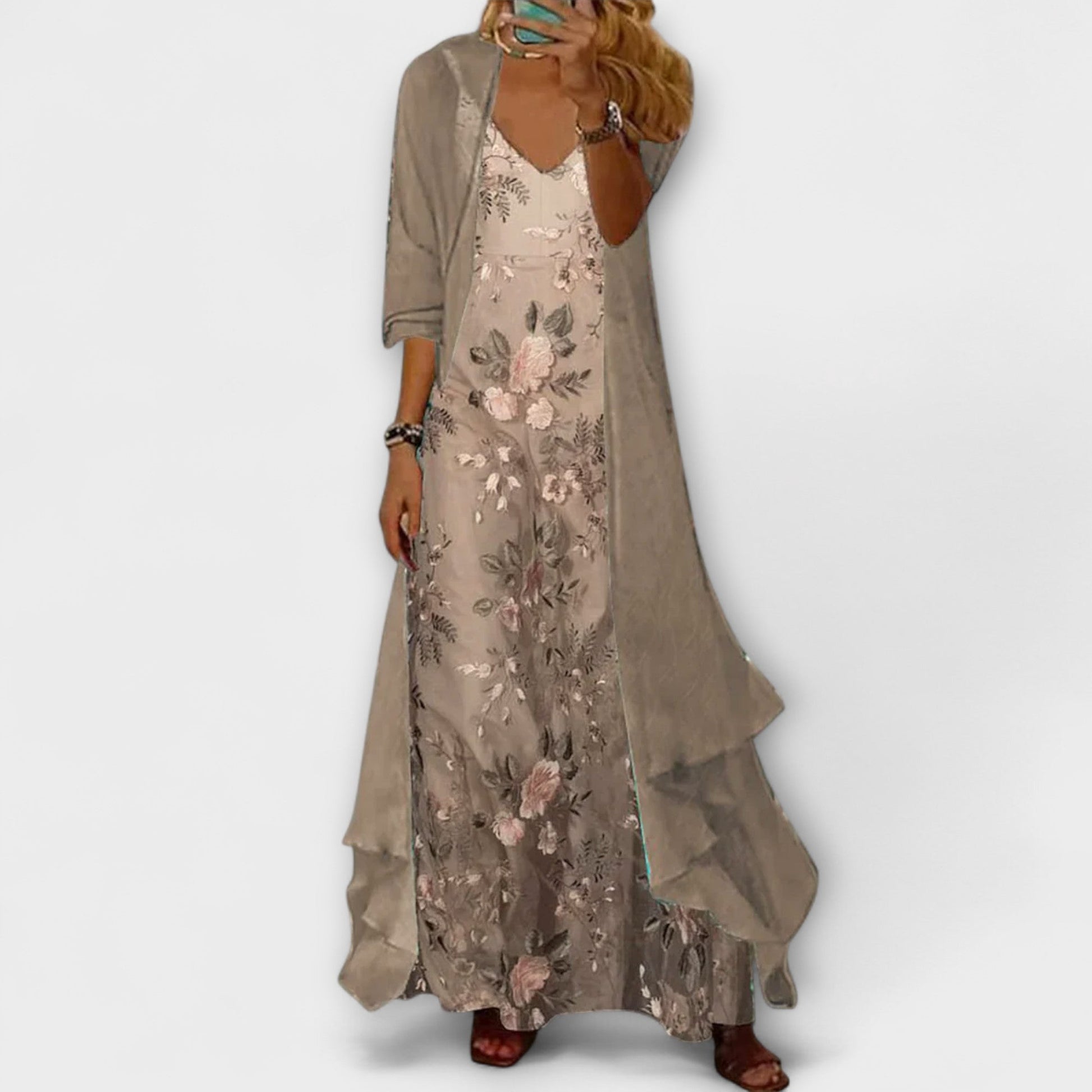 womens-floral-print-woven-maxi-dress-with-open-front-jacket-2