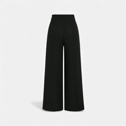 womens-jacquard-wide-leg-pants-with-front-pleats-and-belt-loops-9