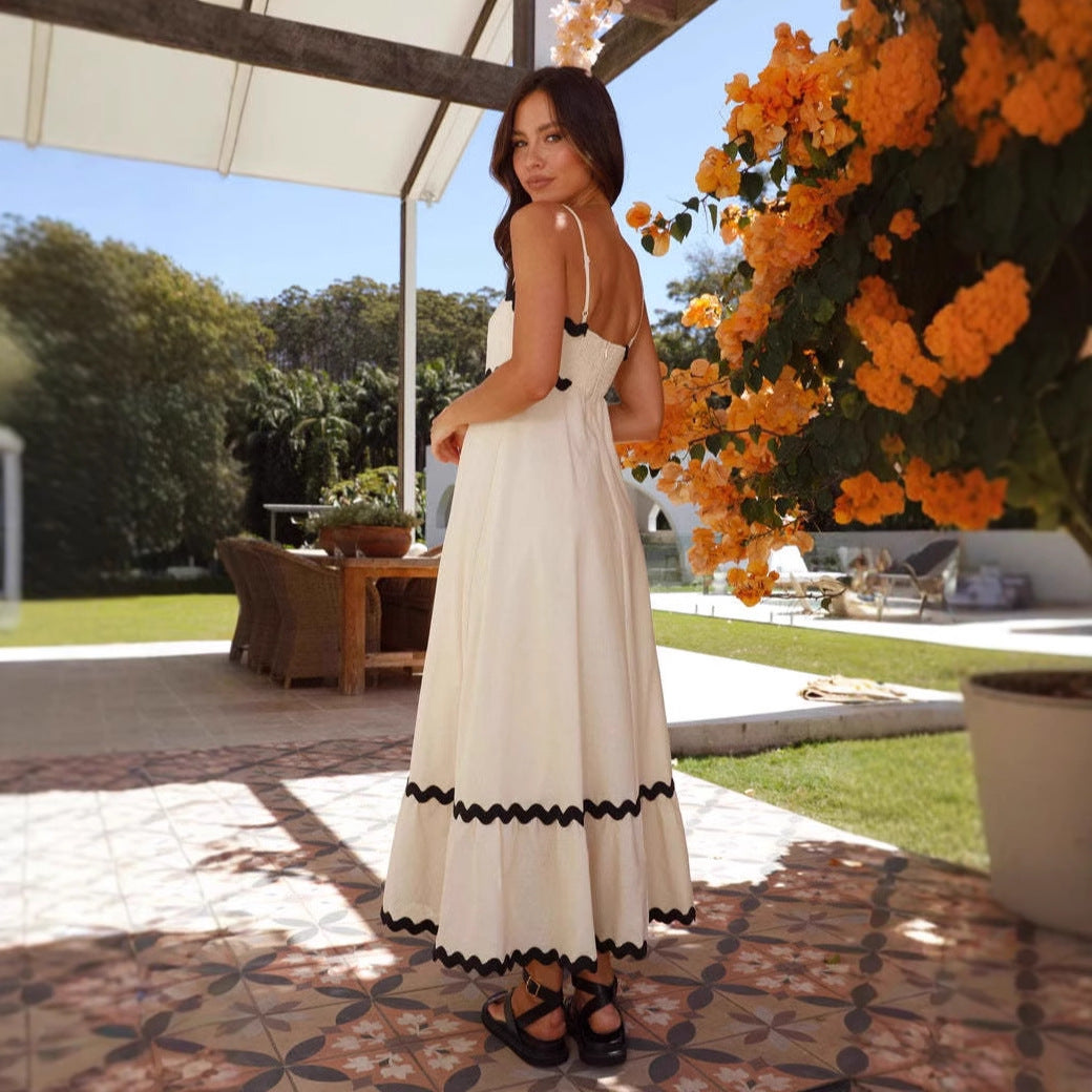womens-maxi-dress-in-woven-material-with-spaghetti-straps-and-ric-rac-trim-4