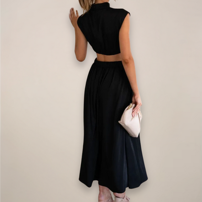 womens-maxi-dress-with-high-neck-and-waist-cutouts-2