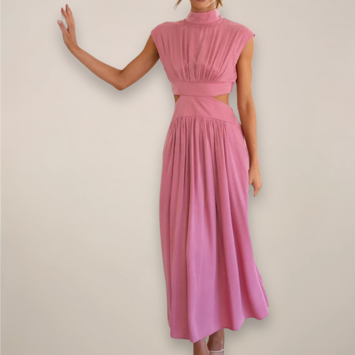 womens-maxi-dress-with-high-neck-and-waist-cutouts-5
