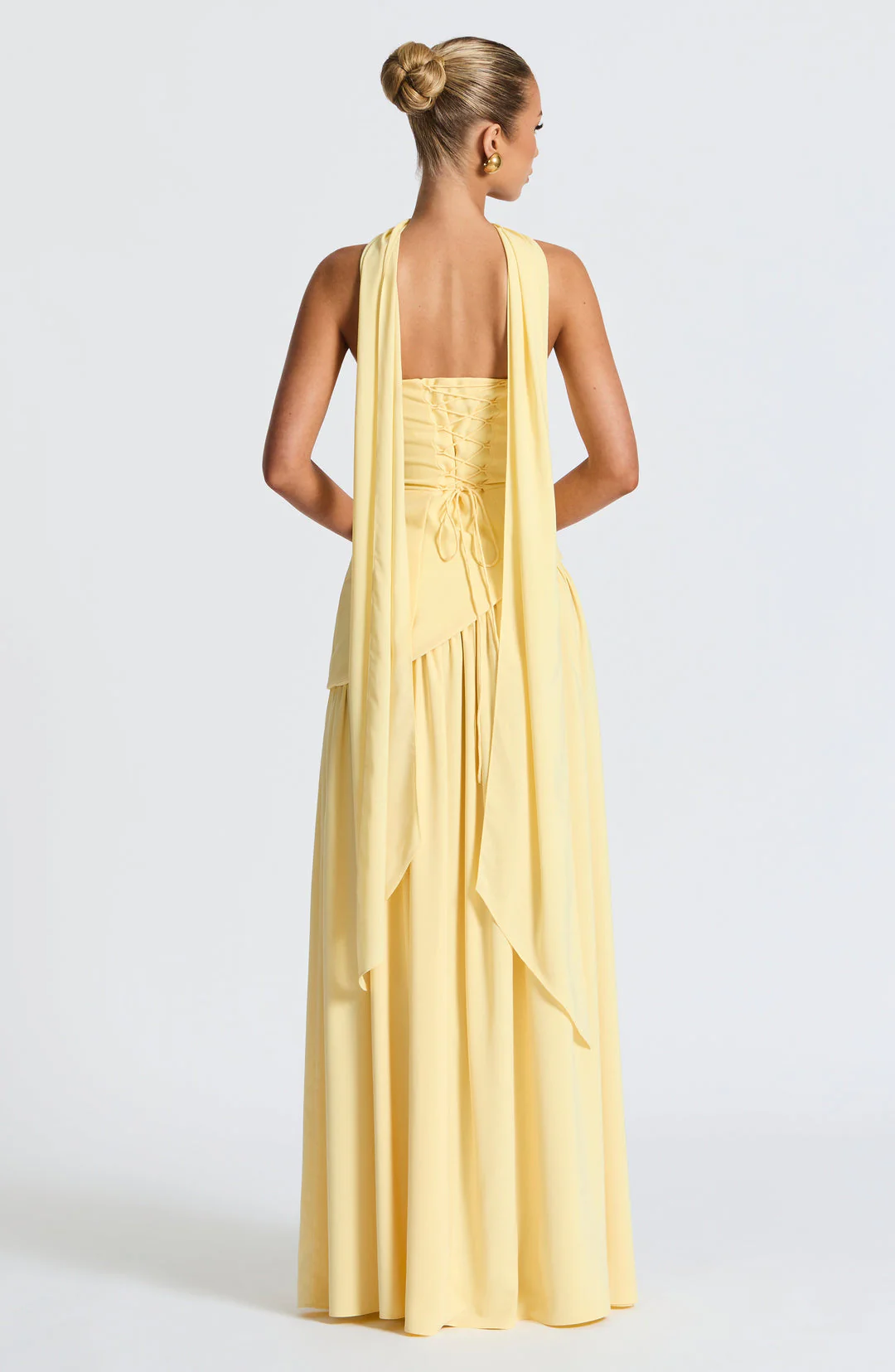 womens-strapless-woven-maxi-dress-with-side-slit-and-scarf-3