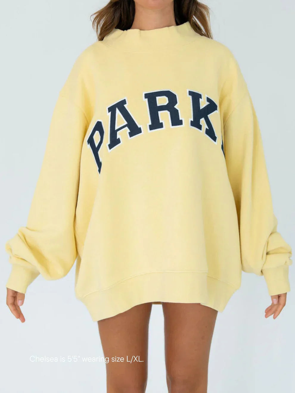 Women's Blend Sweatshirt Mockneck Embroidered Logo - VibreMode