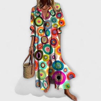 womens-woven-maxi-dress-with-button-front-and-v-neck-6