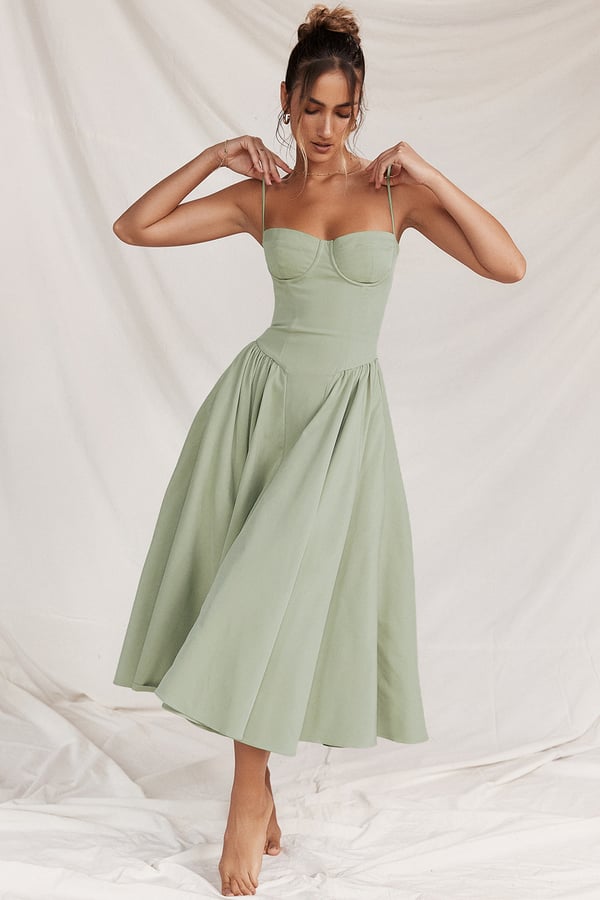 womens-woven-midi-dress-with-bustier-seaming-and-pocketed-skirt-4