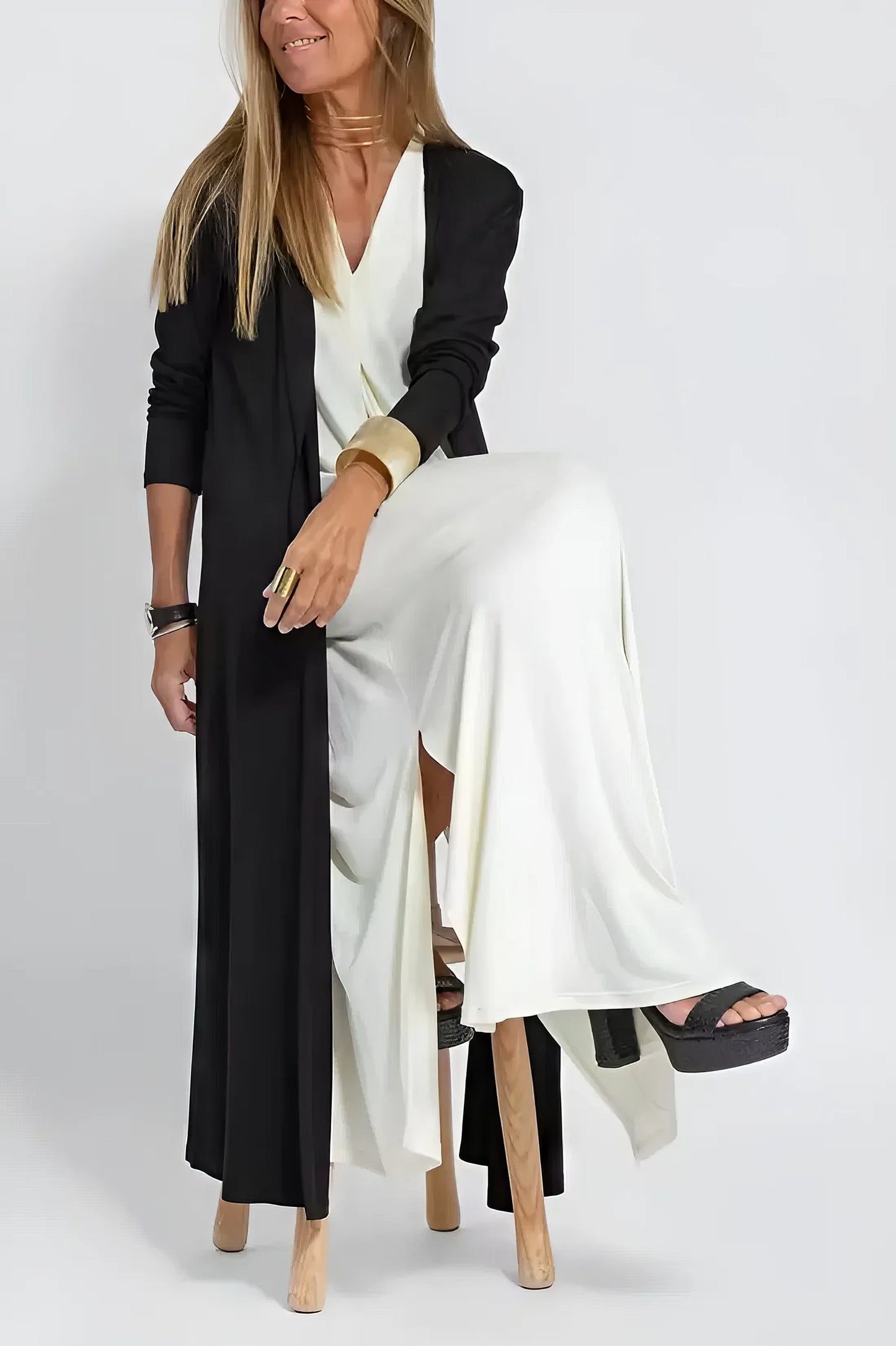 Stylish Maxi Dress with Matching Cardigan