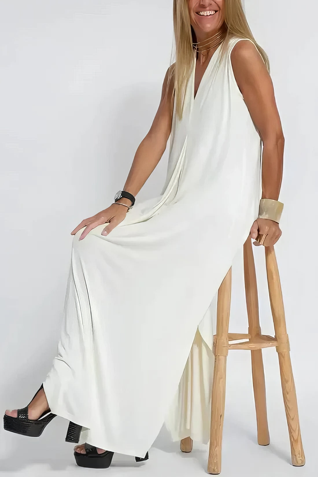 Stylish Maxi Dress with Matching Cardigan