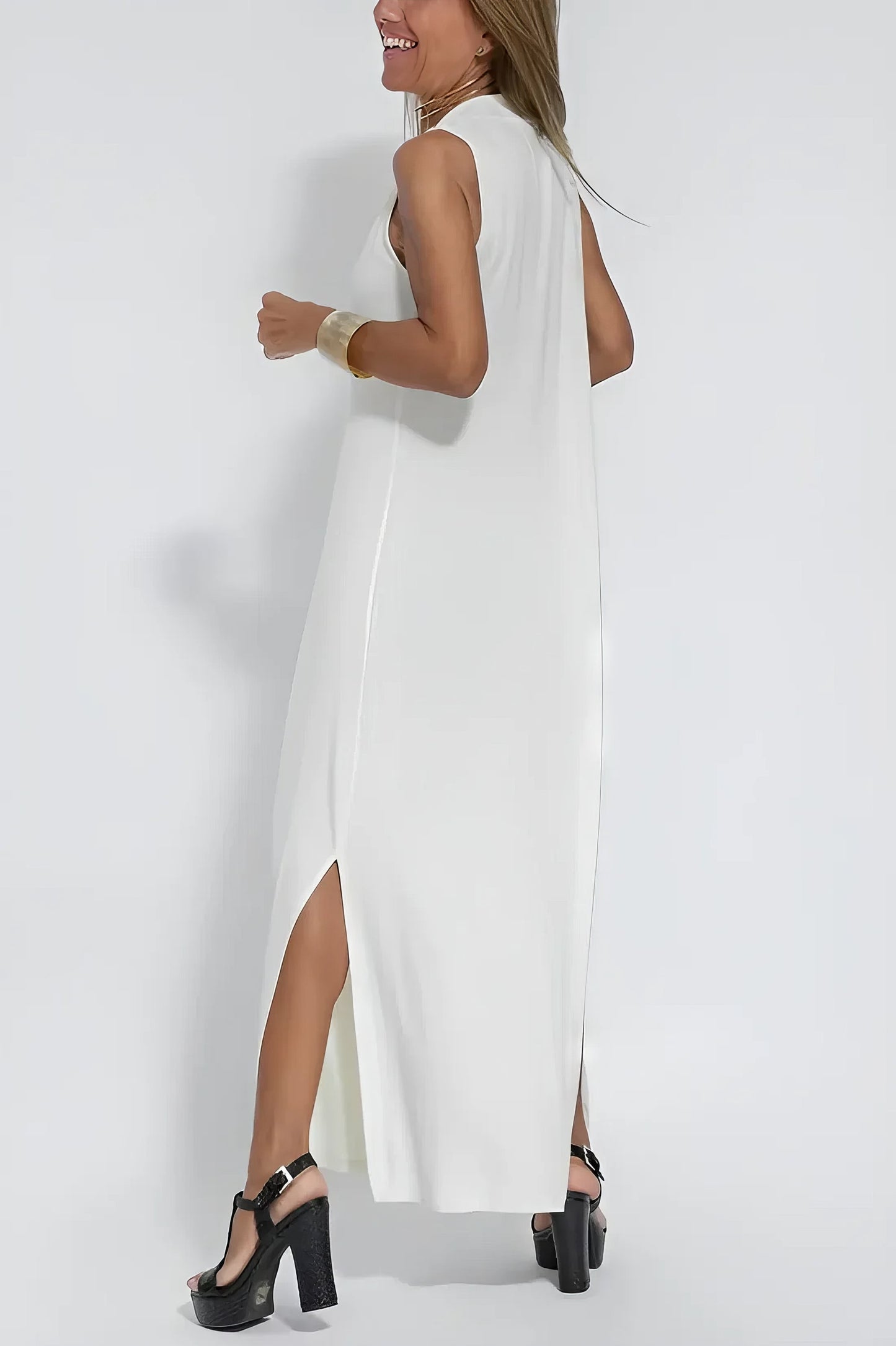 Women's Elegant Long Dress and Cardigan Set