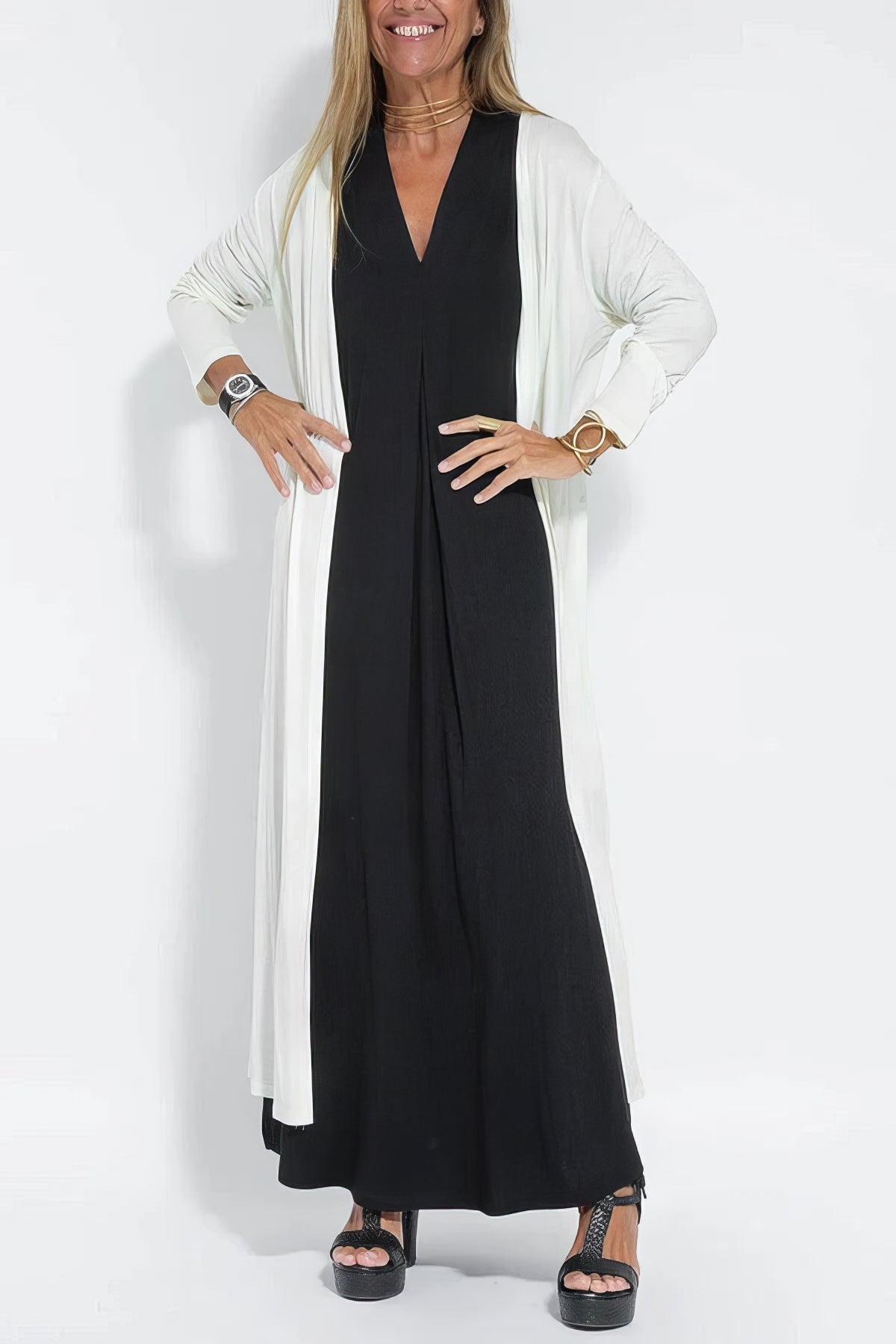 Women's Cardigan Maxi Set