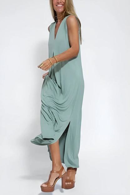 Stylish Maxi Dress with Matching Cardigan