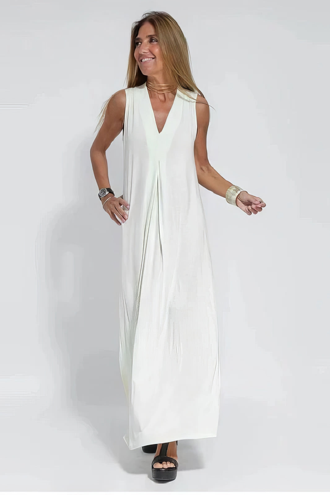 Stylish Maxi Dress with Matching Cardigan