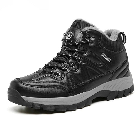 Rugged Outdoor Men's Hiking Boots - Black - VibreMode