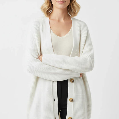 Women's Oversized Ribbed Cardigan Sweater