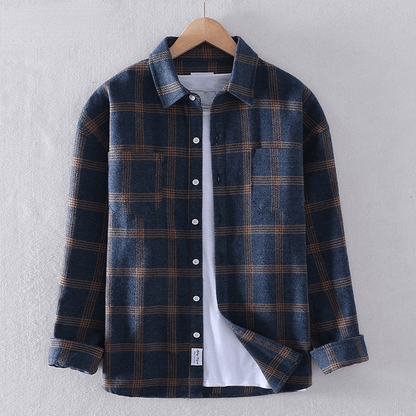 Classic Plaid Relaxed Fit Men's Shirt - VibreMode
