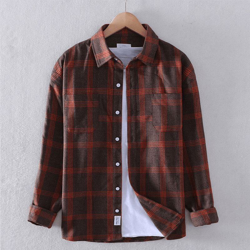Classic Plaid Relaxed Fit Men's Shirt