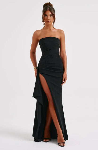 Women's Off Shoulder Maxi Dress Twisted Design