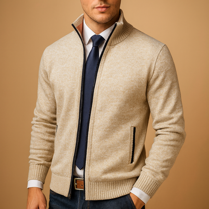 Nathan Men's Zip Knit Jacket - VibreMode