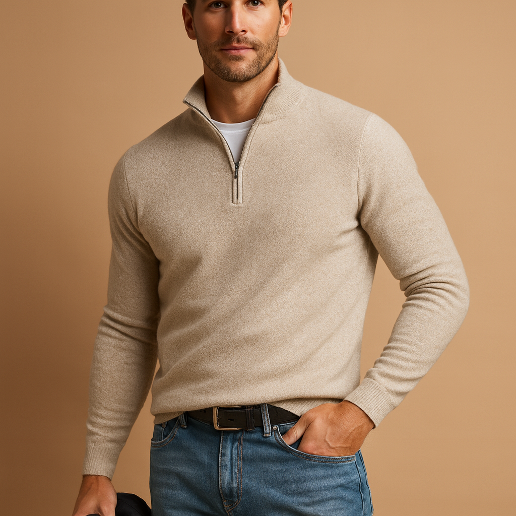 Warm zipped mens vest for men with a timeless design, ideal for daily wear, work, and casual outfits in autumn and winter.