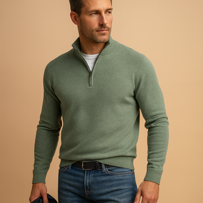 Warm zipped mens vest for men with a timeless design, ideal for daily wear, work, and casual outfits in autumn and winter.