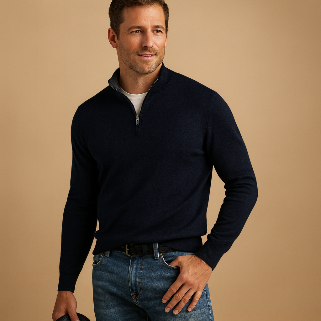 Warm zipped mens vest for men with a timeless design, ideal for daily wear, work, and casual outfits in autumn and winter.