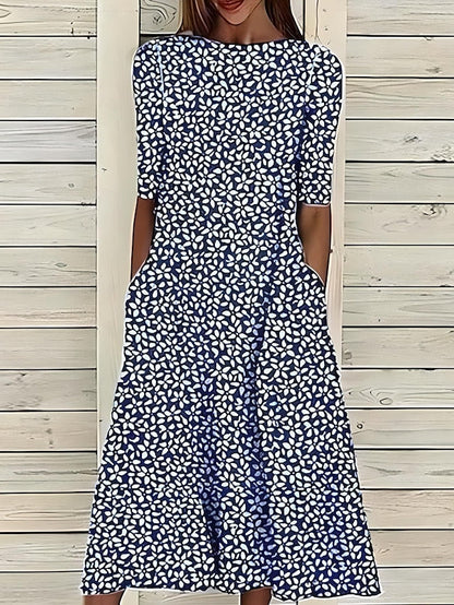 Floral Knee Length Women's Dress